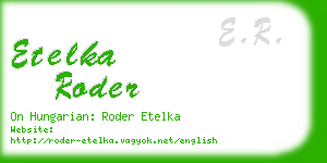 etelka roder business card